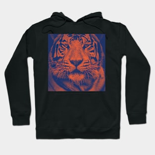 Orange and blue tiger Hoodie